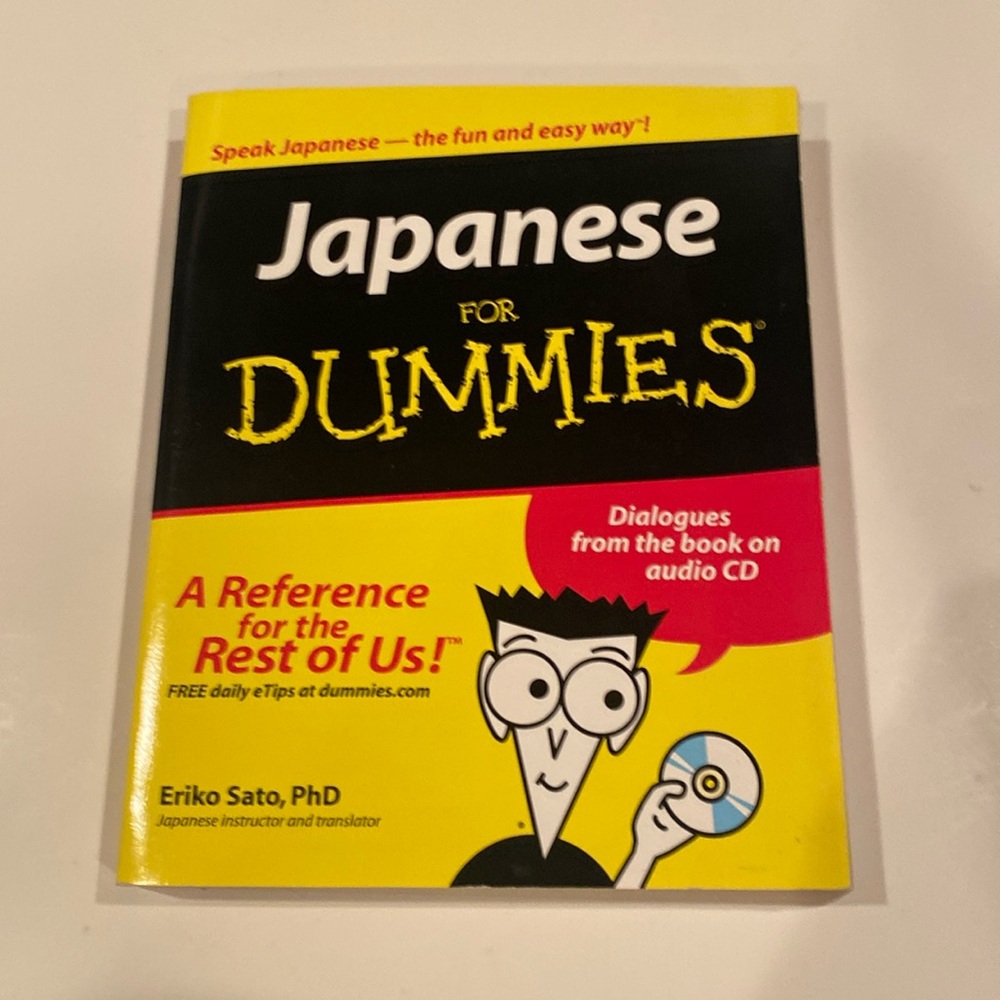 NWT “Japanese for Dummies,” Softcover with CD